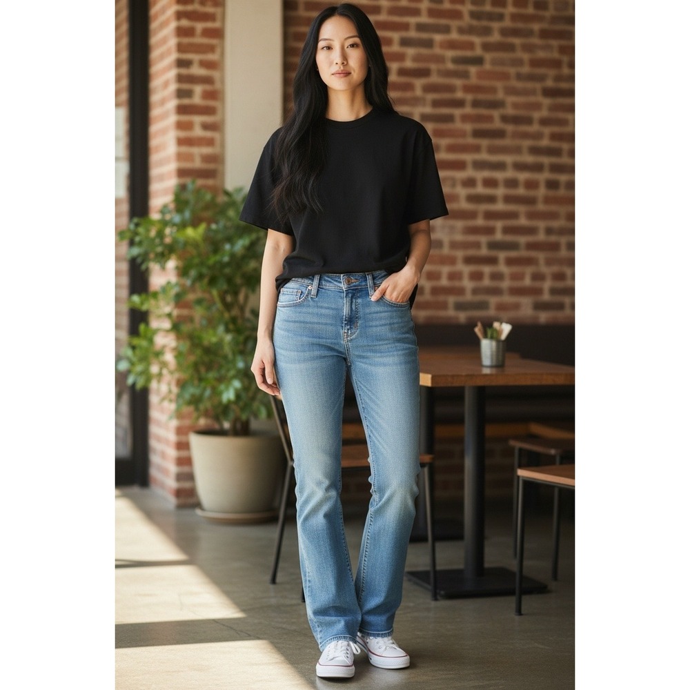 Silver Jeans Suki High Baby Boot‎ Cut Light Wash Denim Jeans Women W29 L31